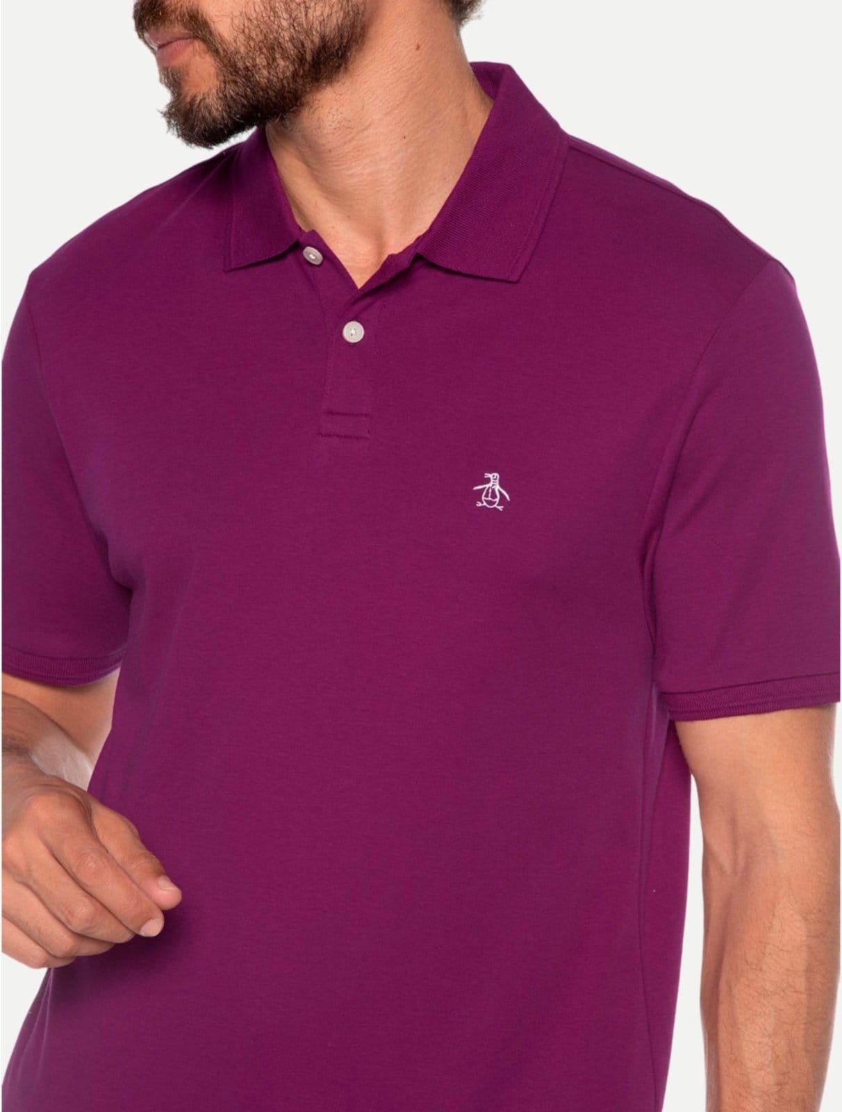 Vista 2 Polo Original Penguin Pima Cotton OPKSB2990 Penguin roxo