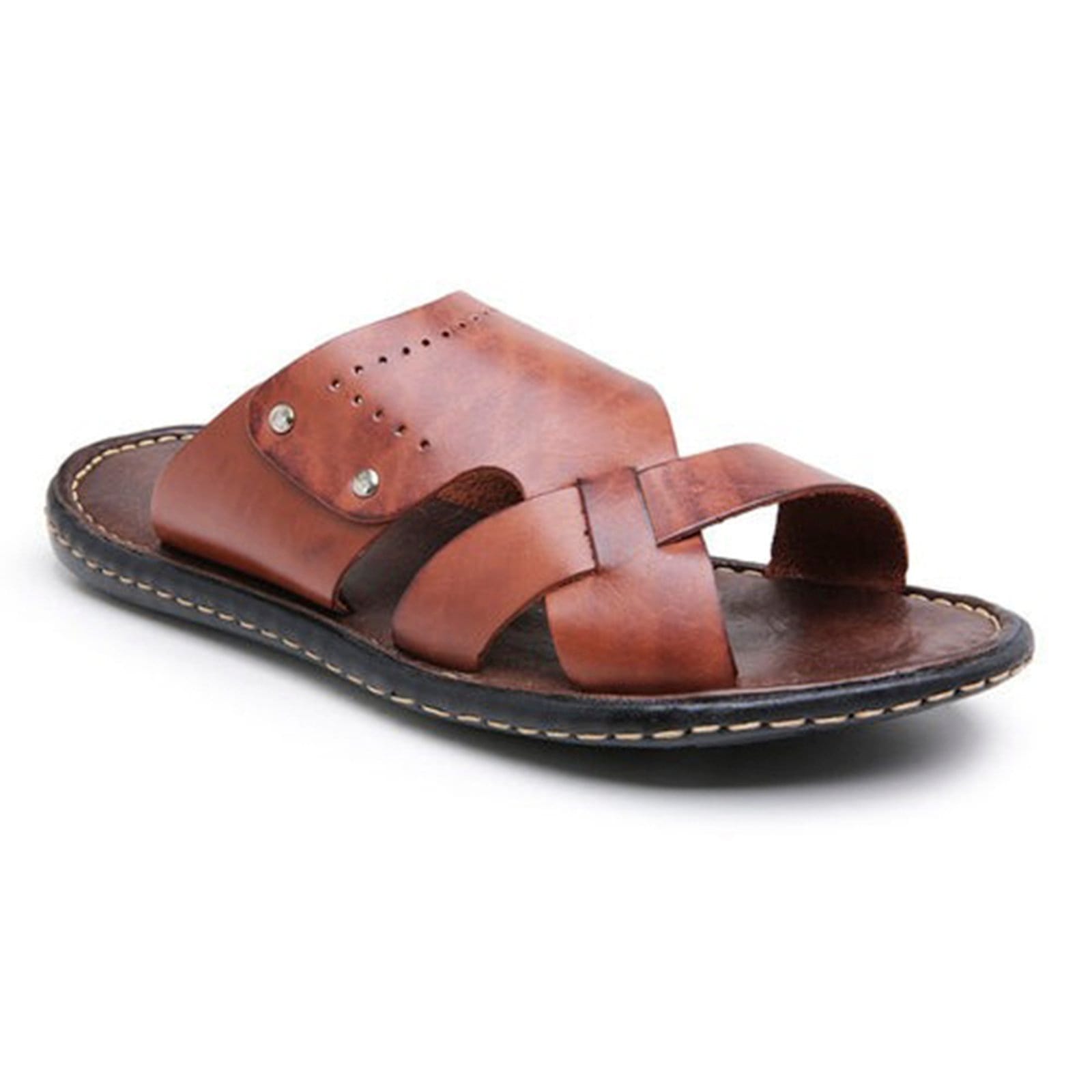 Chinelo Couro Legitimo Anatômico Slide Masculino Confortável Franca Griffe Oficial