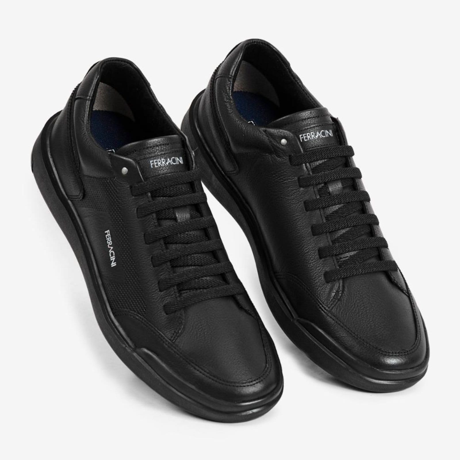 Vista 2 Sapatênis Masculino Ferracini Star em Couro FERRACINI preto