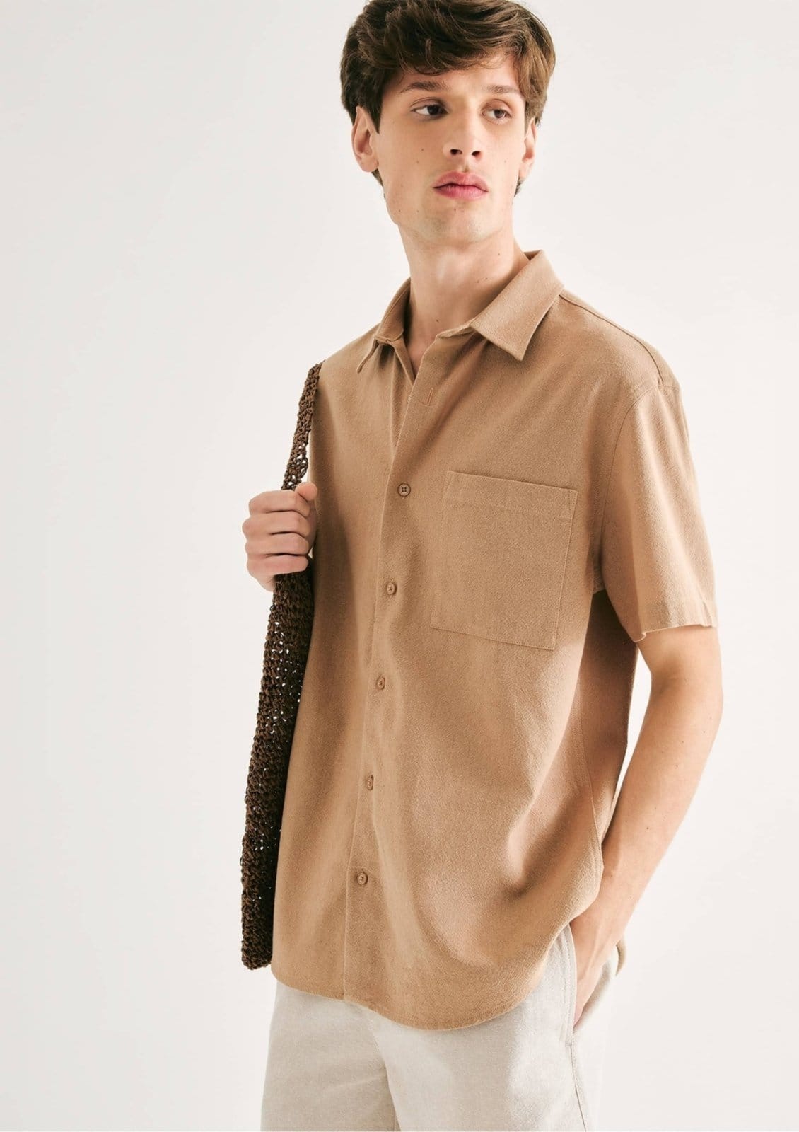 Camisa Masculina Regular Manga Curta