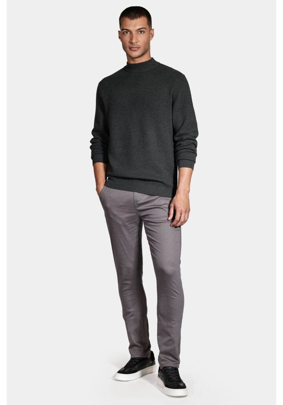 Vista 2 Calça Aramis Color Chino Chumbo Aramis incolor