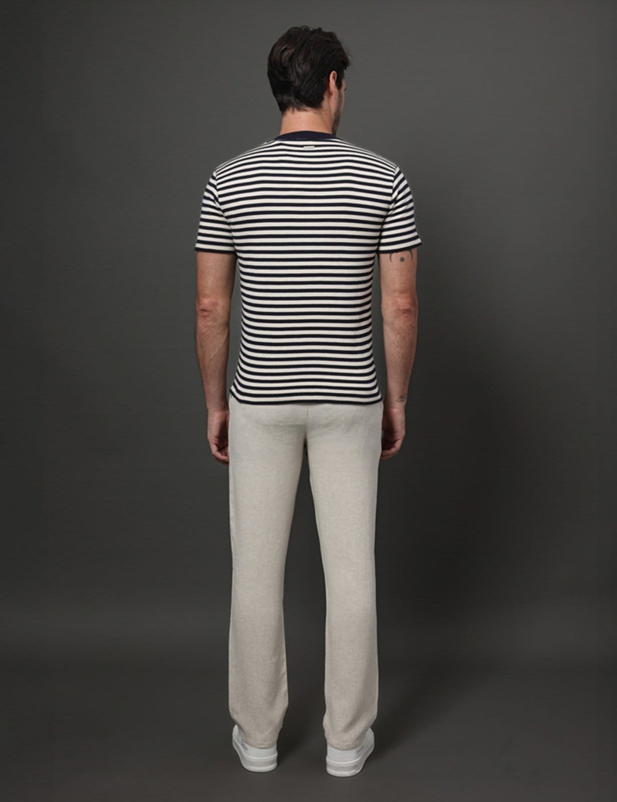 Camiseta Masculina Tricot Listras Calvin Klein - Marinho - 2