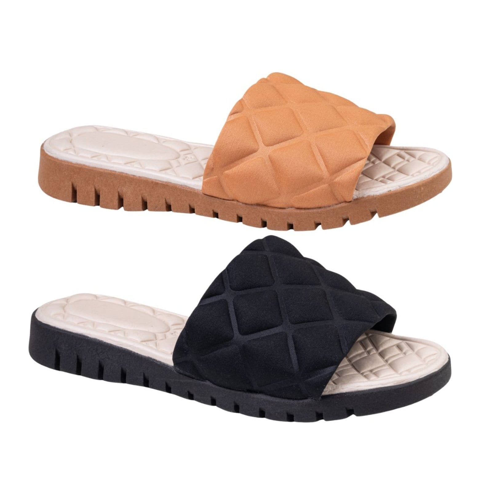 Kit 2 Pares Tamanco Feminino Ortopédico Chinelo Macio Ultra Confortável Via Angel 7602