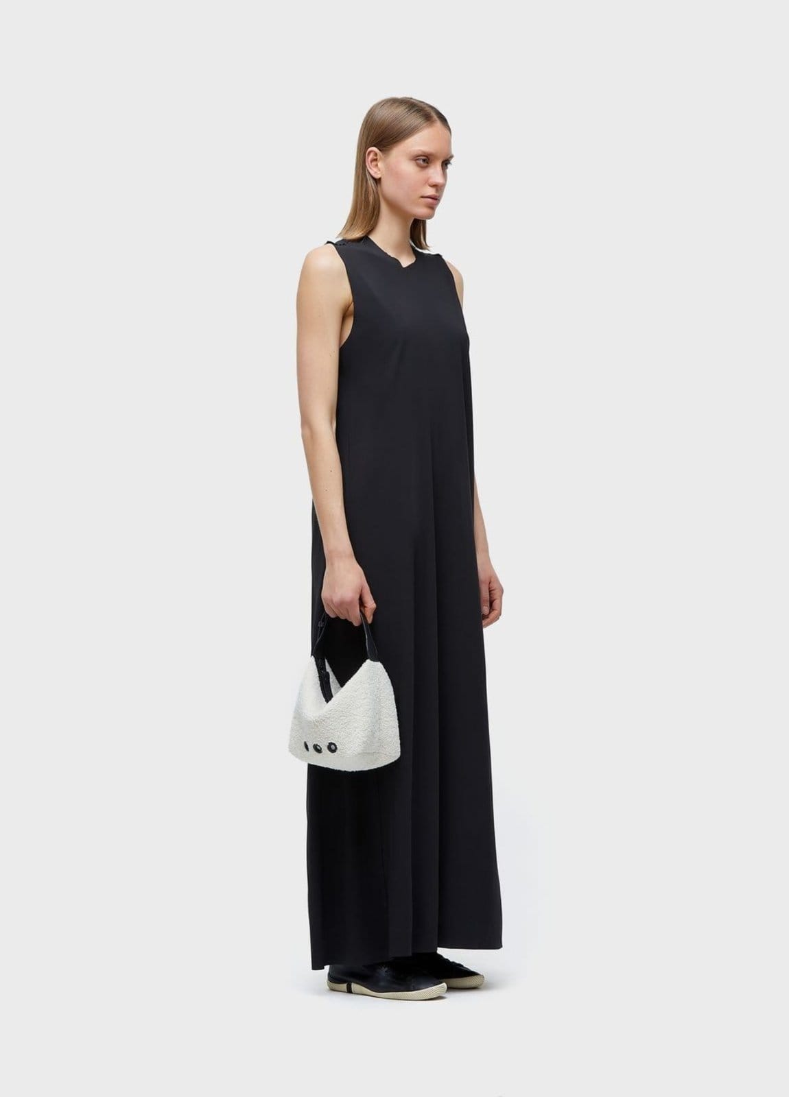 Vista 2 Vestido superlight longo Osklen preto