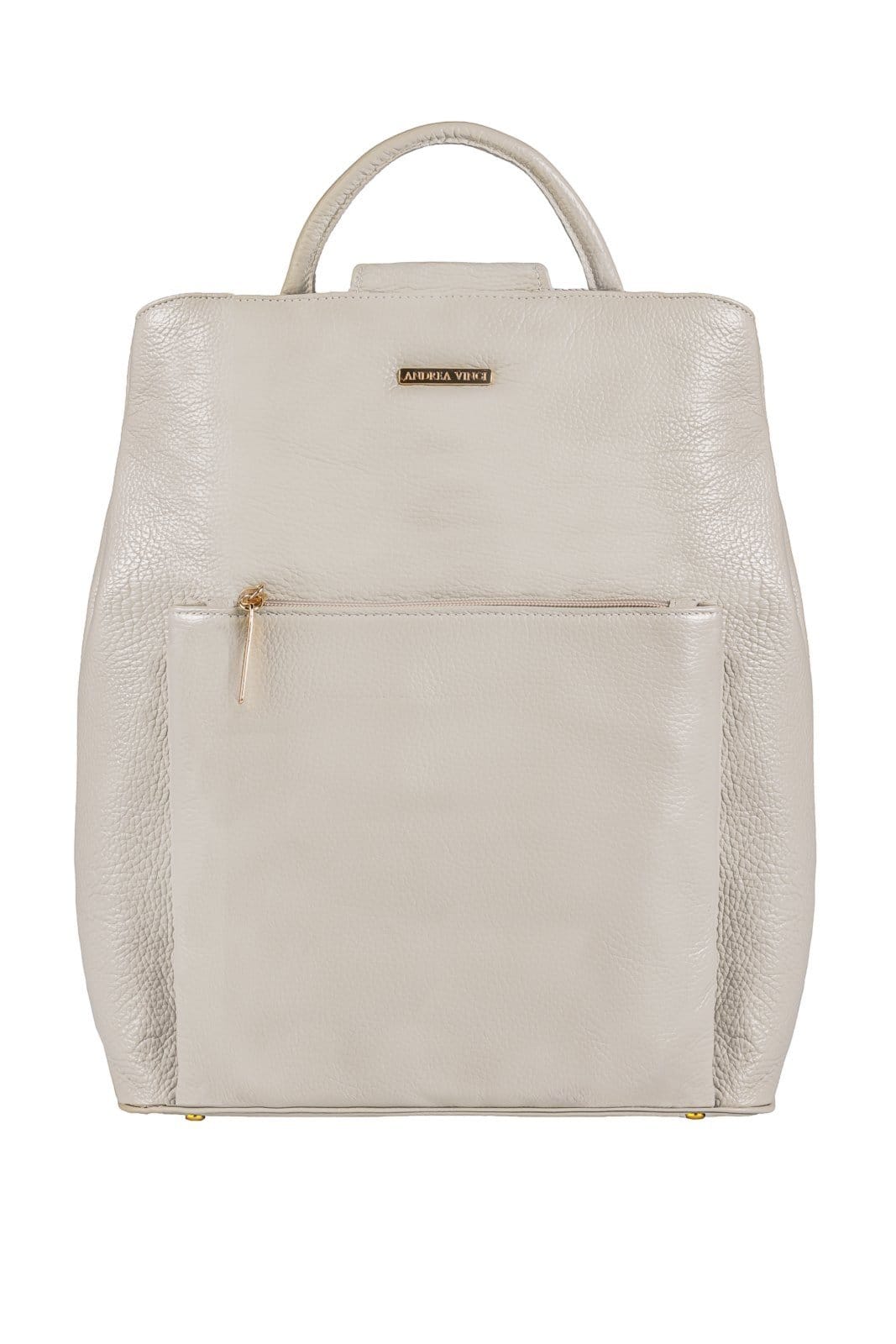 Mochila bolsa slim couro liso antifurto Lavínia - Marfim