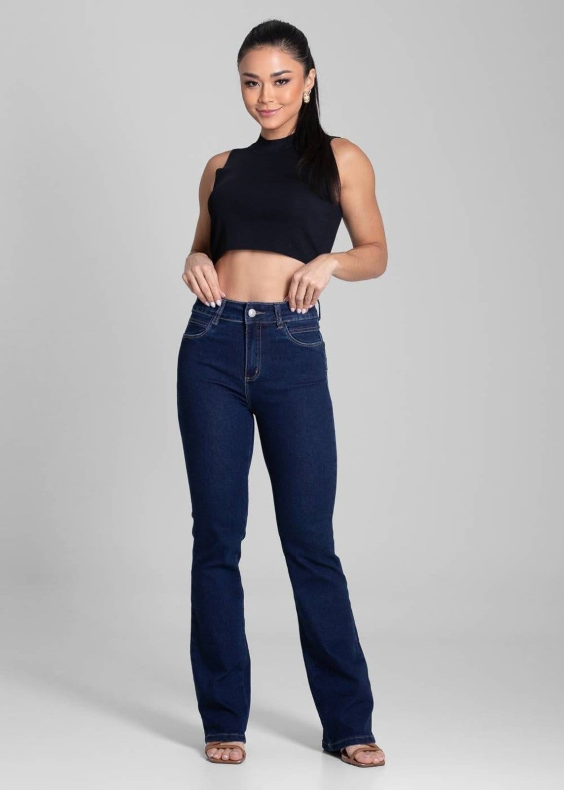 Vista 2 Calça Jeans Sawary Levanta Bumbum - 280918 Sawary azul