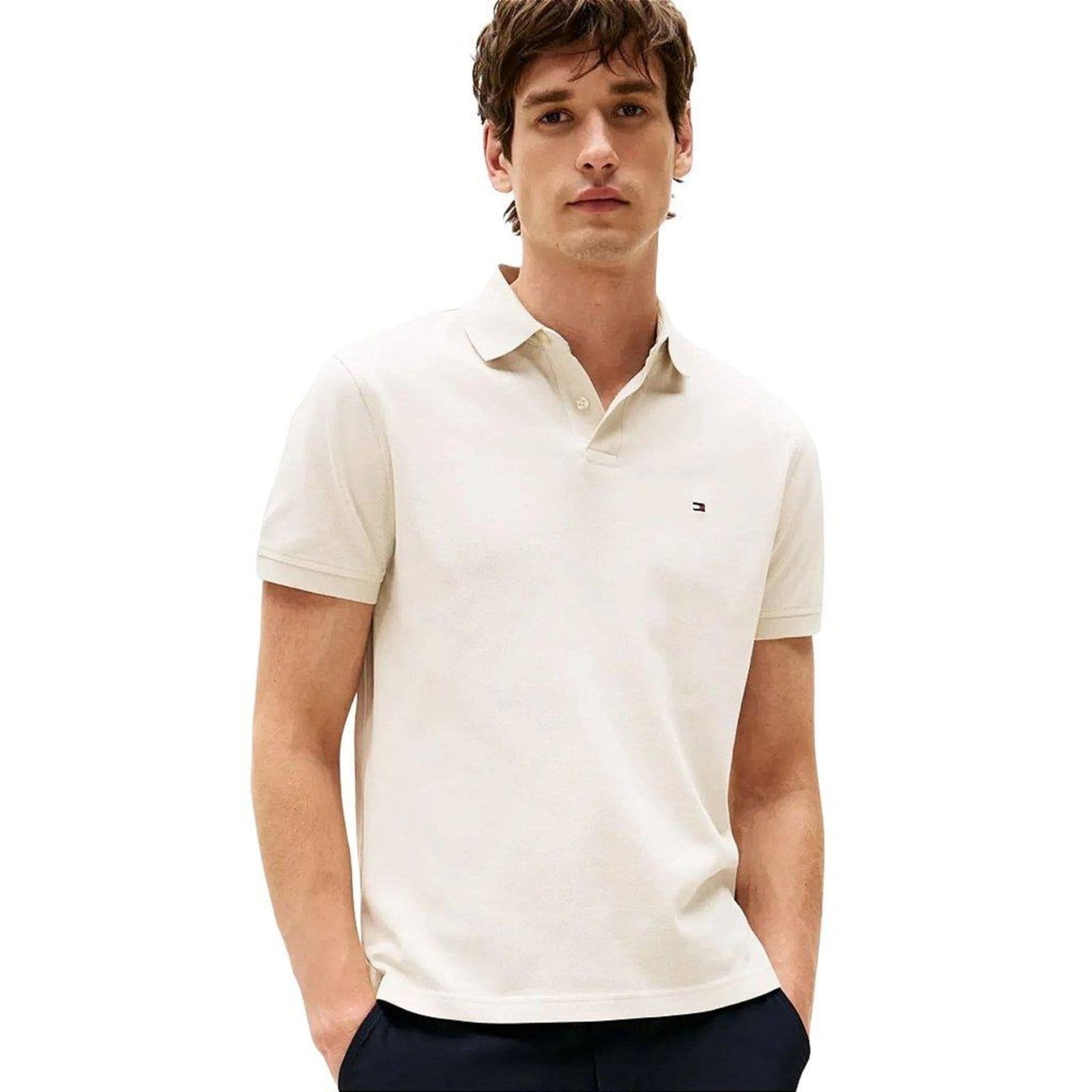 Vista 2 Camisa Polo Tommy Hilfiger Tech Piquet Regular Off White Tommy Hilfiger off-white white