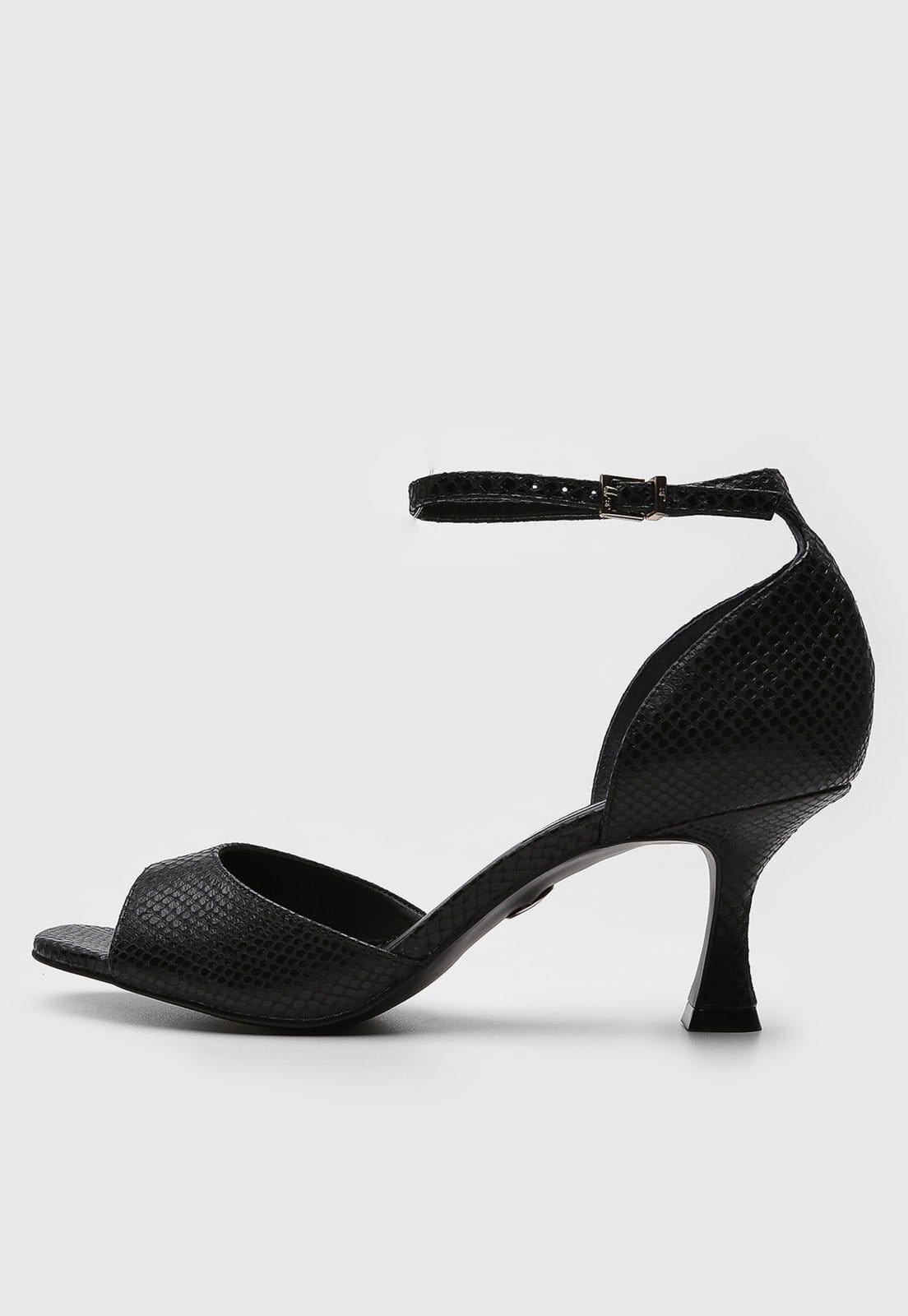 Sandália Jorge Bischoff de Couro Média Preta