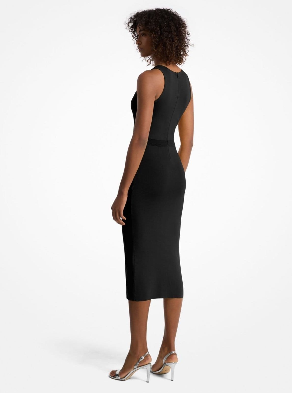 Vista 2 Vestido Midi De Elastano Jr582zv5zv001 Michael Kors preto
