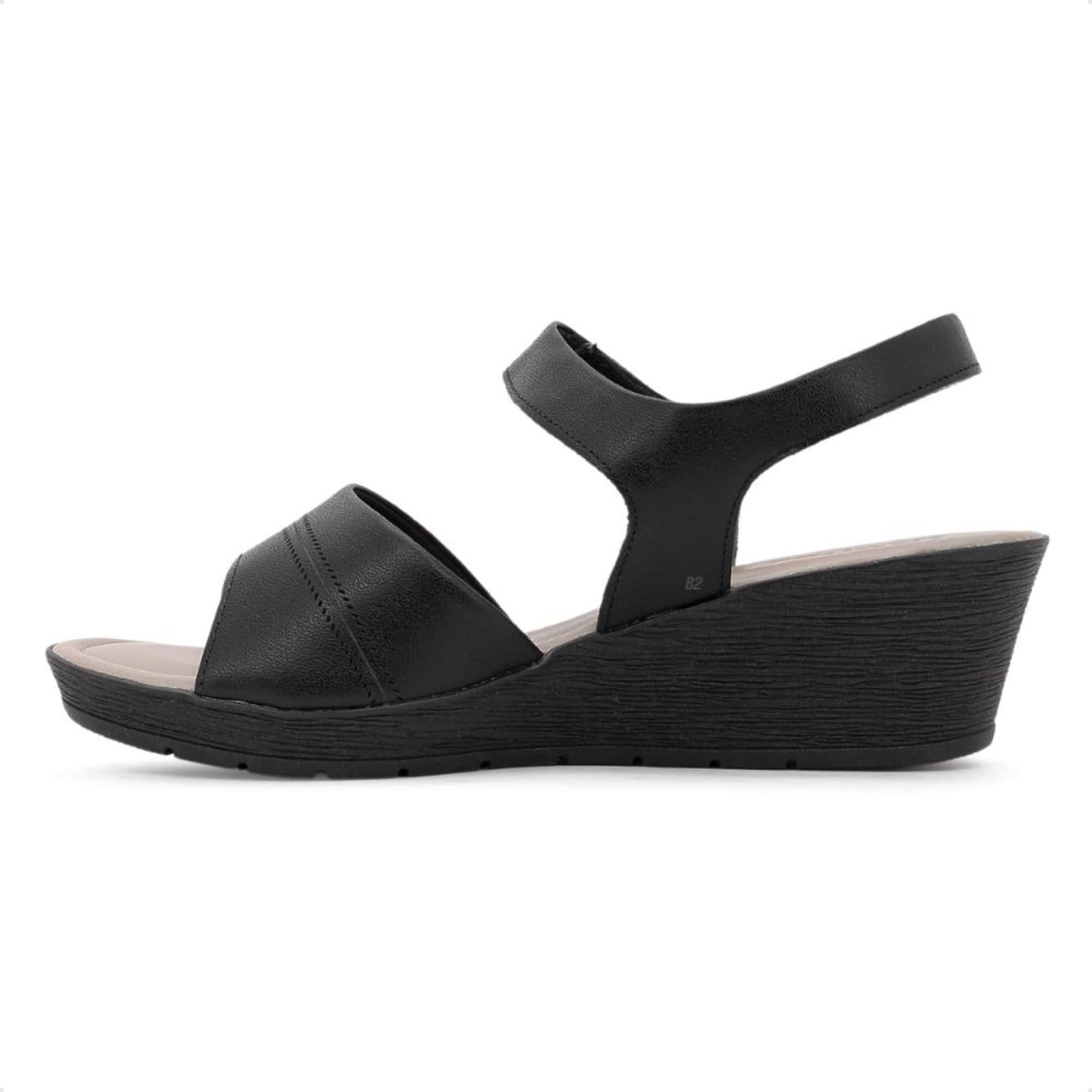 Vista 2 Sandália Usaflex Salto Plataforma Laser Feminina Usaflex preto