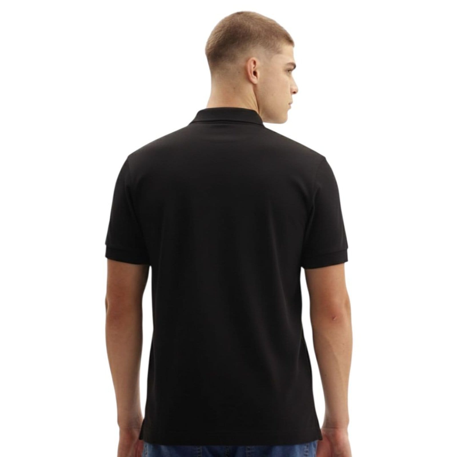 Vista 2 Polo Masculina New com Logo Bordada Triton Triton preto