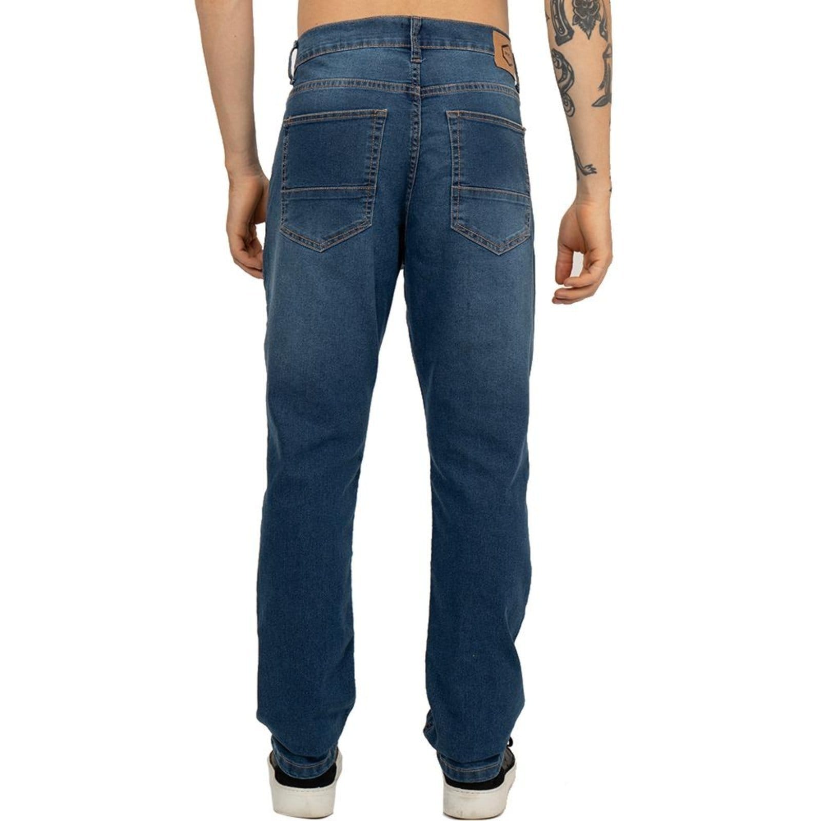 Vista 2 Calça RVCA Jeans Weekend Denin Blue Vintage SM26 Azul RVCA azul blue