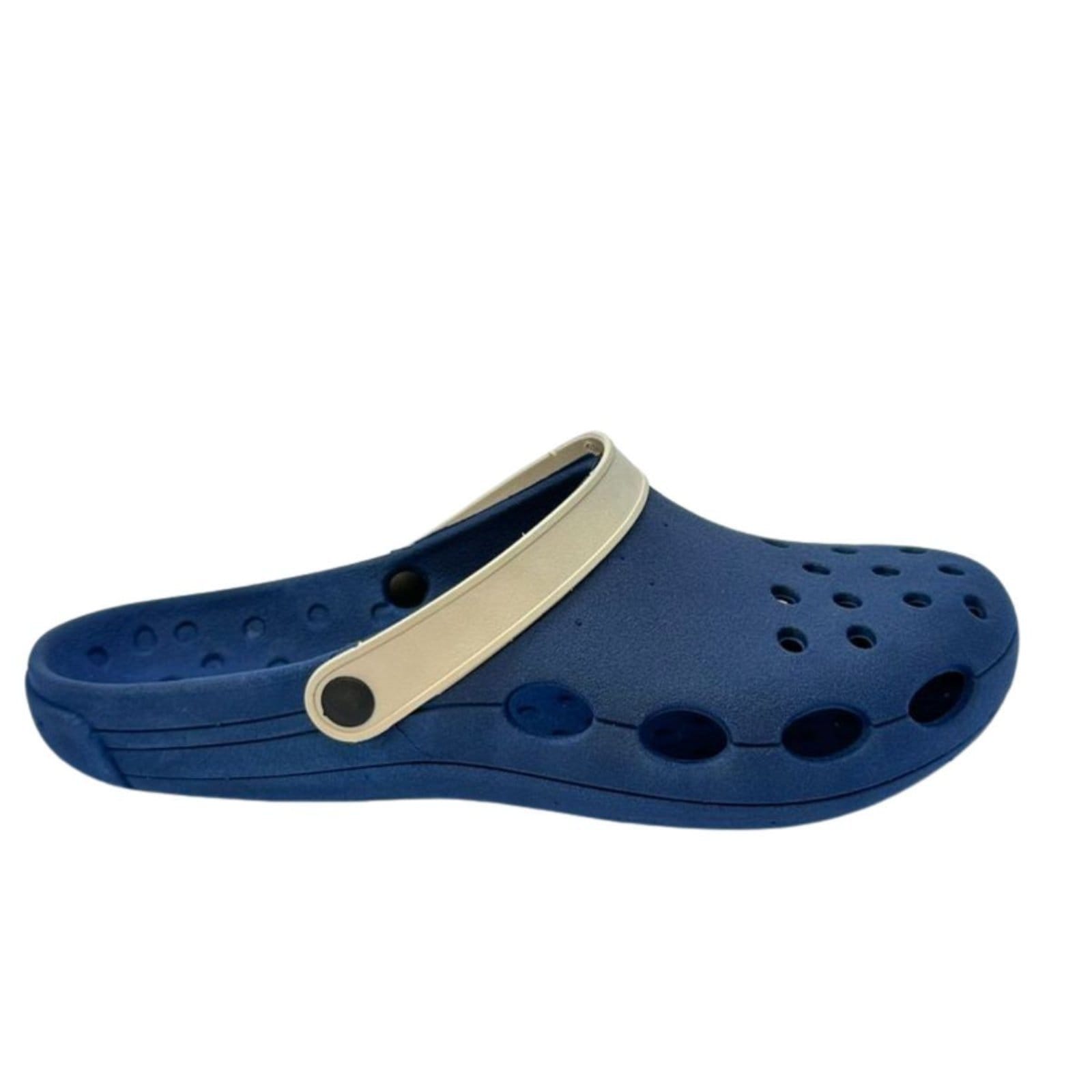 Vista 2 Babuche Sapato Masculino Veritimo Conforto Chinelo Dia a Dia Versátil Anatômico Veritimo azul marinho/bege