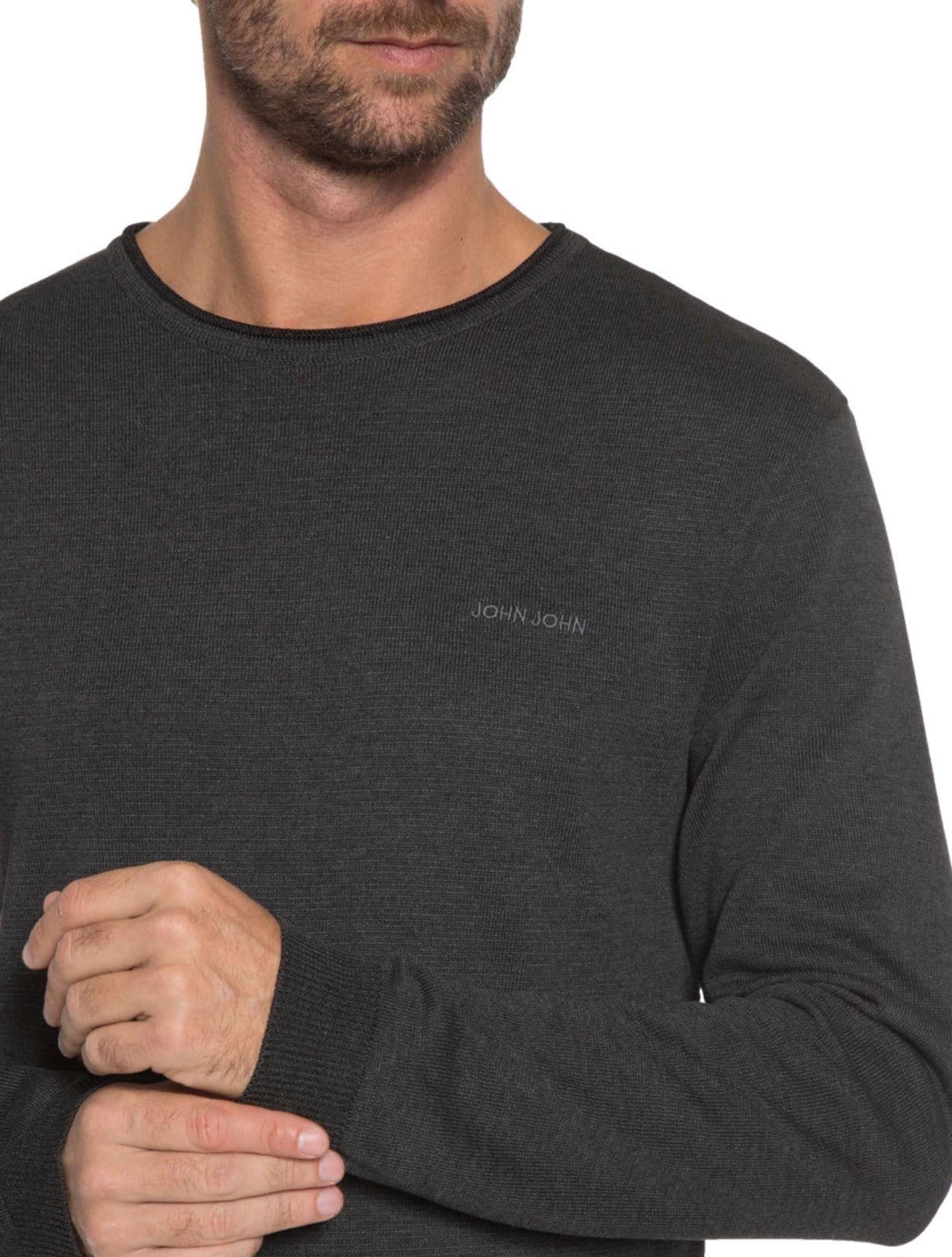 Suéter John John Masculino Tricot New Basic Escuro Mescla - 2