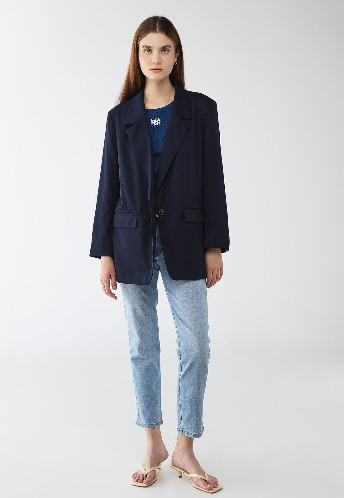 Vista 2 Calça Jeans Feminina Lança Perfume Diana Skinny Ankle High Claro Lança Perfume azul