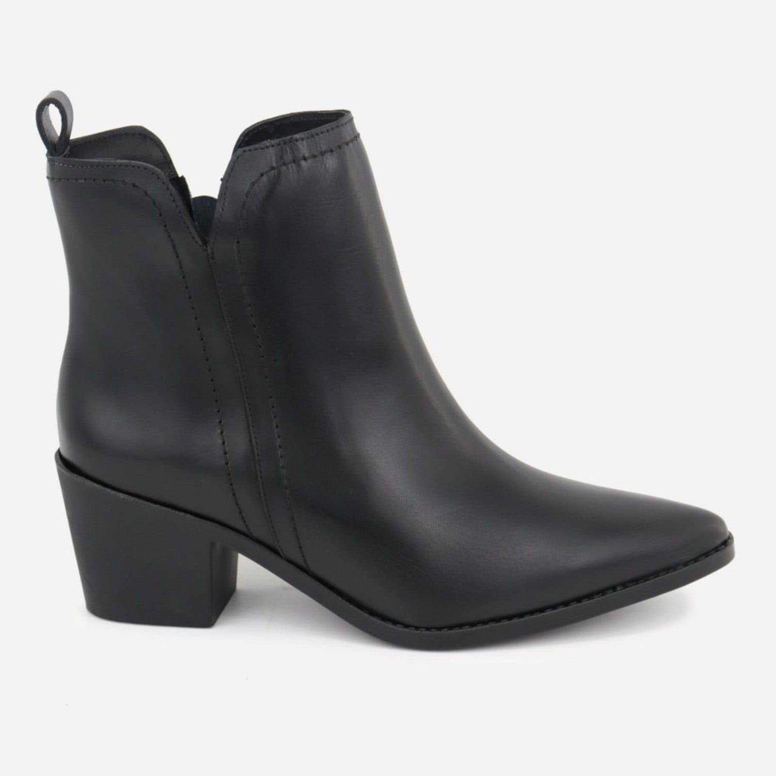 Vista 2 Bota Feminina Texana Western Maria Paula Country Feminina Em Couro Cano Curto MARIA PAULA preto