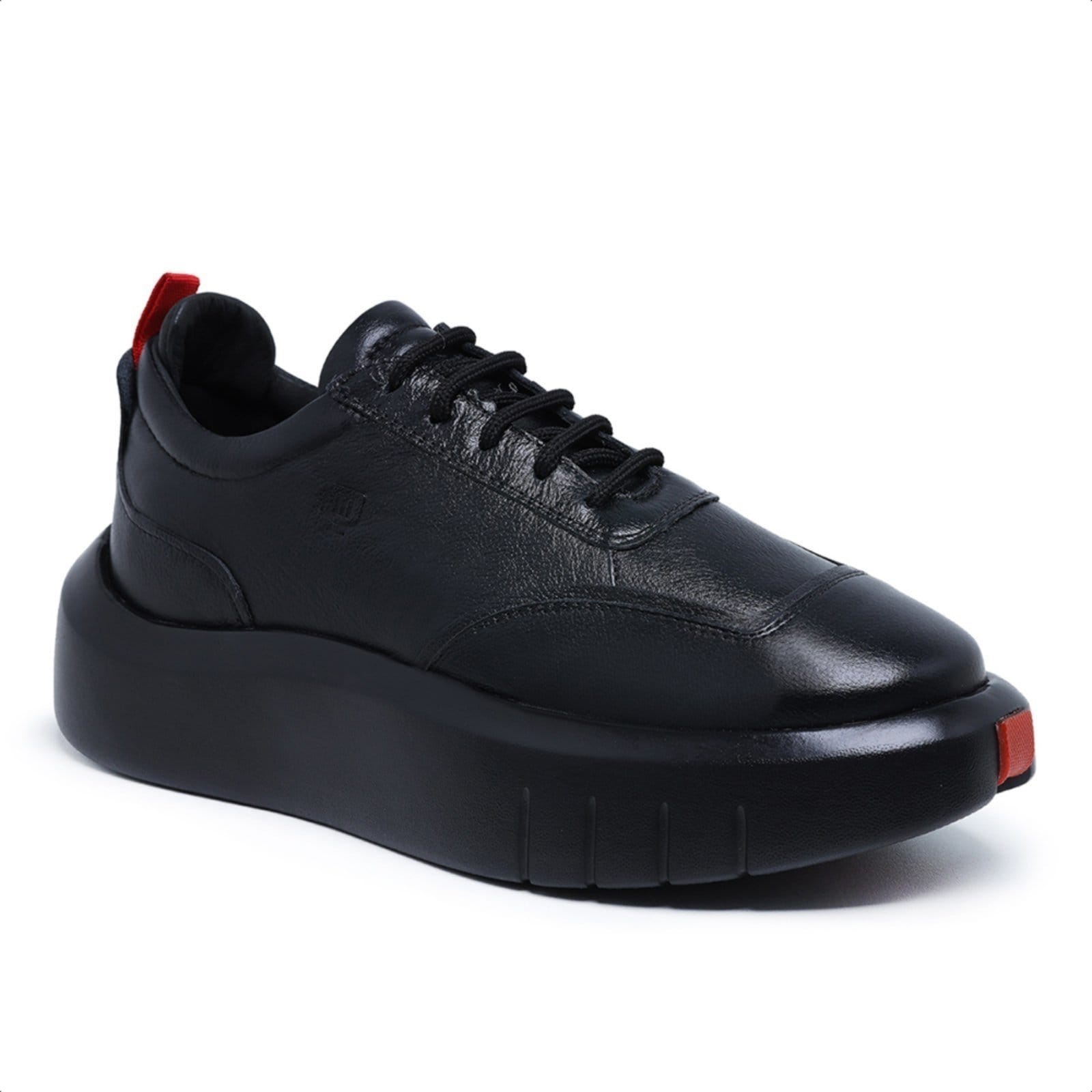 Tênis Masculino Casual Malbork em Couro Preto All Black 22000P