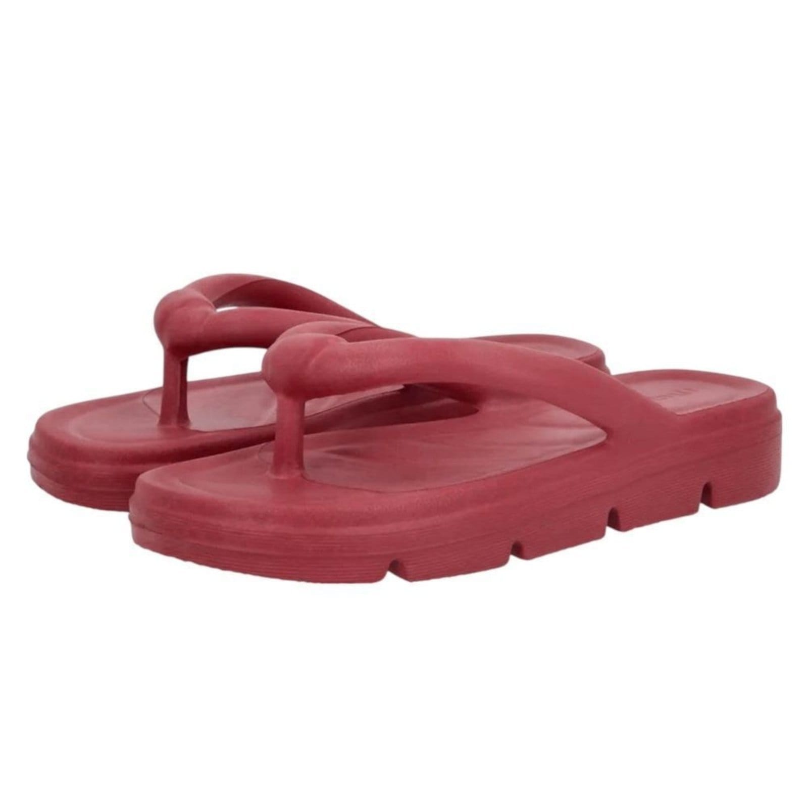 Vista 2 Chinelo Usaflex Poofy Plataforma Feminino Usaflex vermelho