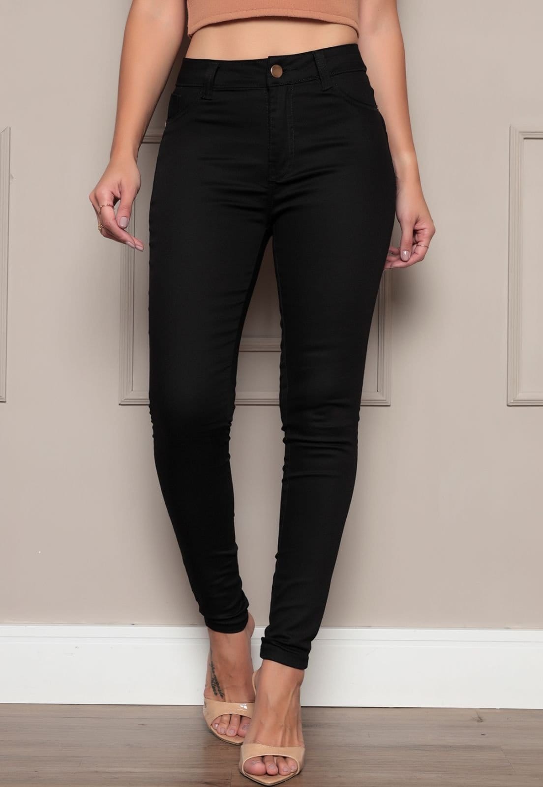 Calça Jeans Feminina SK JEANS Skinny Preta