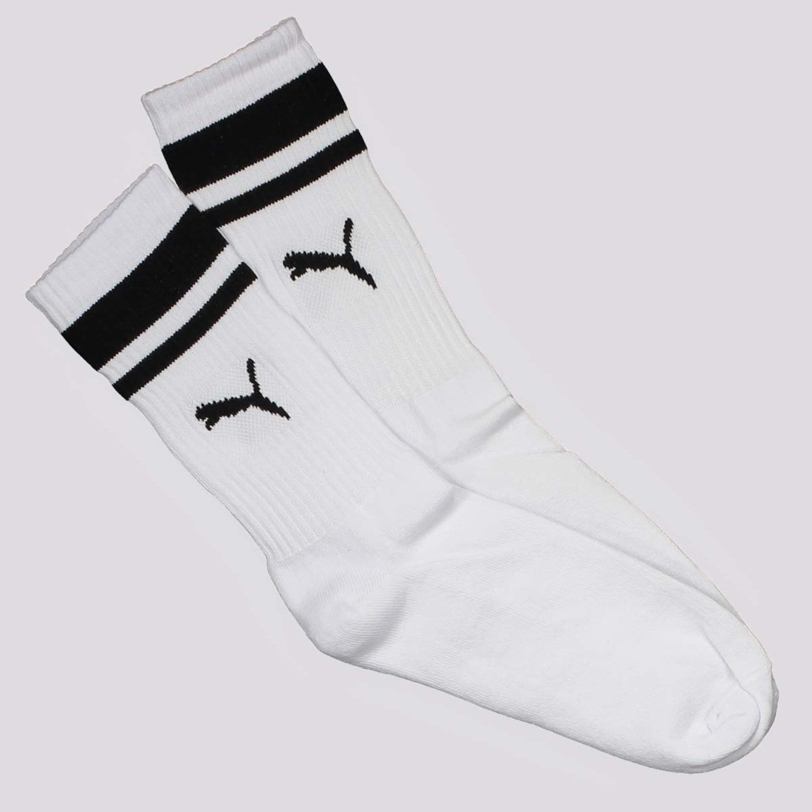 Meia Puma Cano Longo Heritage Feminina Branca