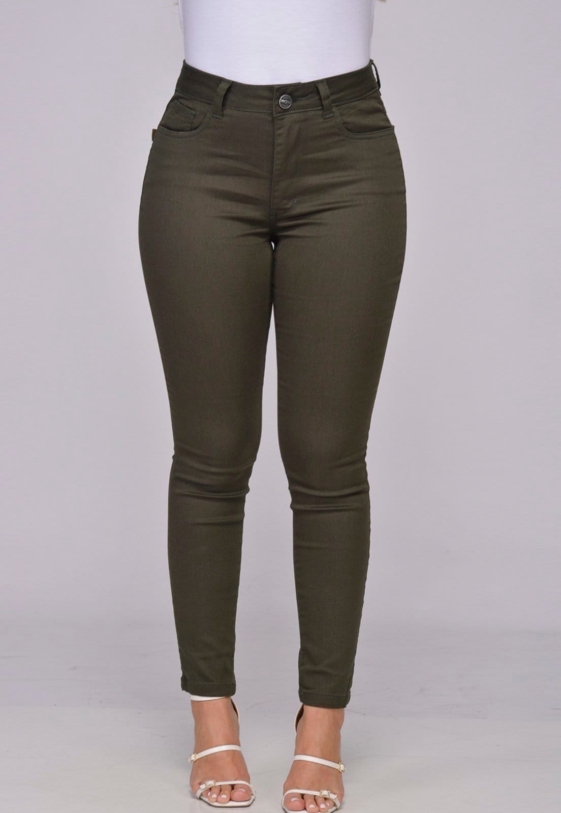 Calça Sarja Feminina Skinny Cintura Alta Elastano 7914