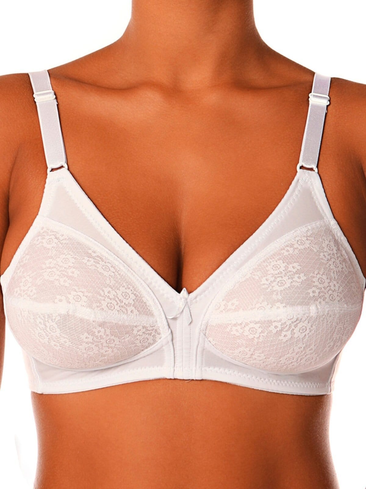 Vista 2 Kit com 3 Sutiãs Sustentação Colonial Demillus 61383/78383 Taça B Demillus branco