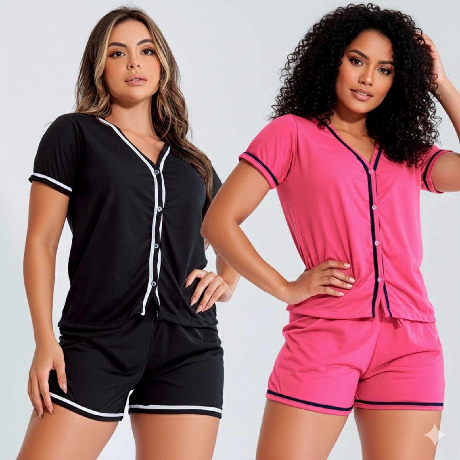 Kit 02 Pijamas americanos blogueirinha pijama amamentação