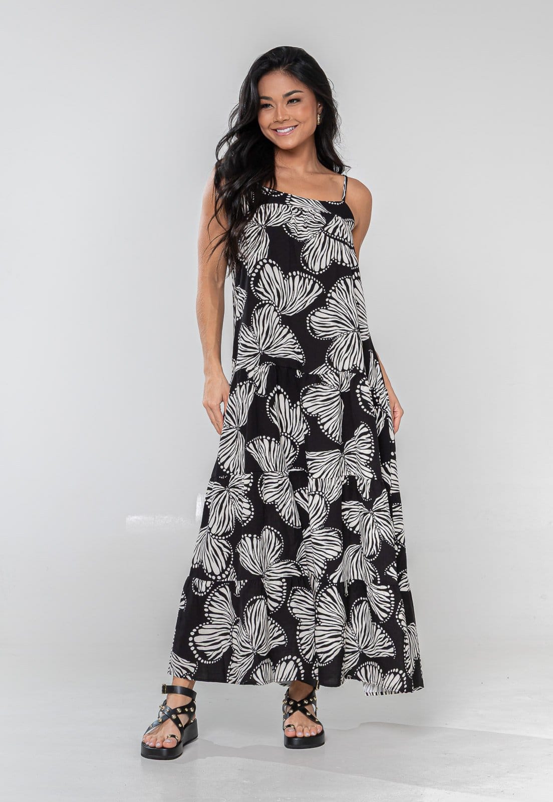 Vestido Aura Samanta Alças Borboleta