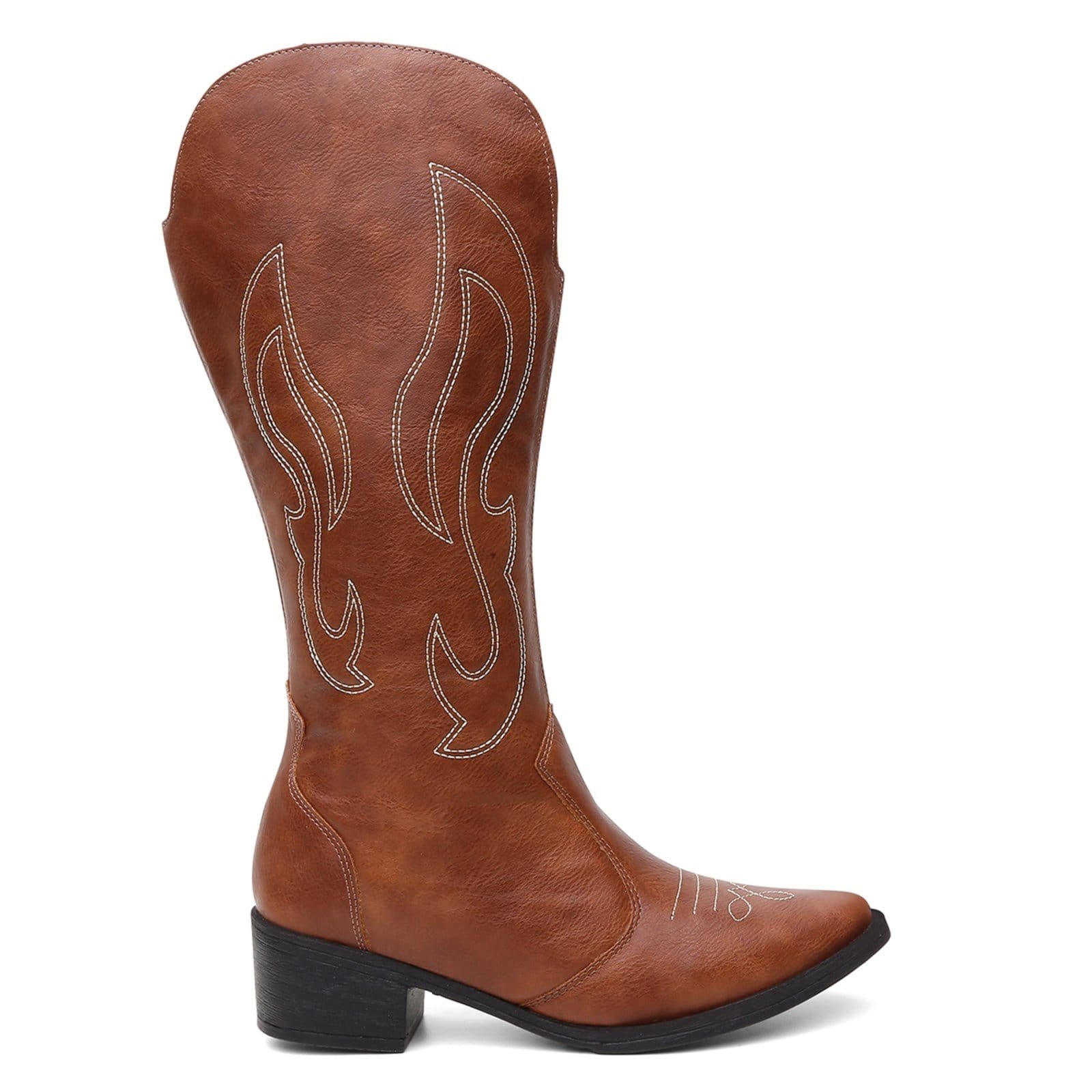 Bota Western Feminina Wit Shoes Cano Alto Texana Cowboy Bico Fino