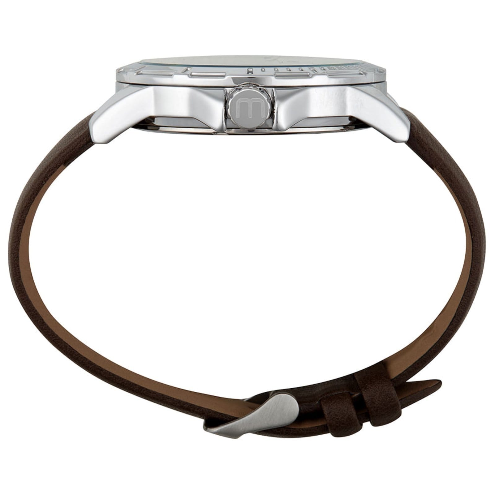 Vista 2 Relógio Masculino Casual Prata Mondaine marrom