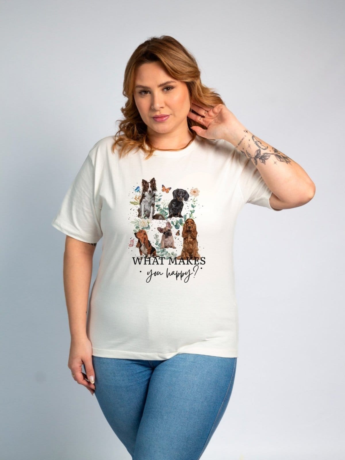 Blusa Feminina Cianitas Off Estampa Dog What Makes