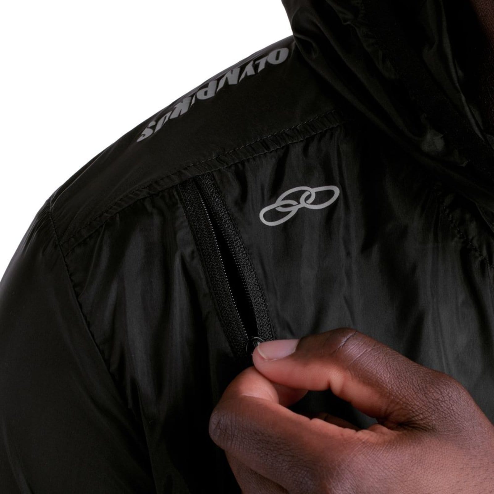 Vista 2 Jaqueta Corta-Vento Corre Olympikus Masculina OLYMPIKUS preto