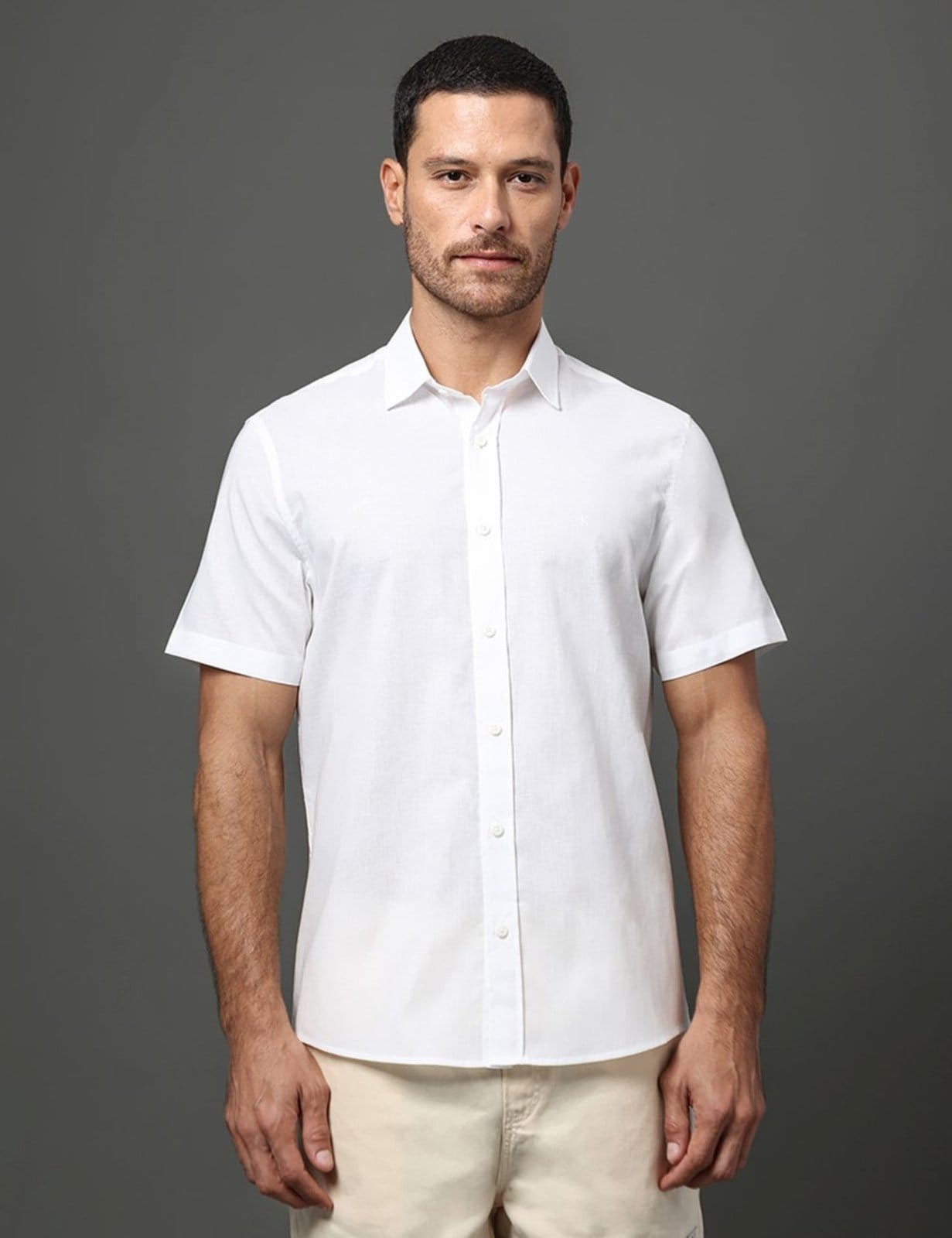 Camisa Masculina Linen Cotton Calvin Klein Jeans