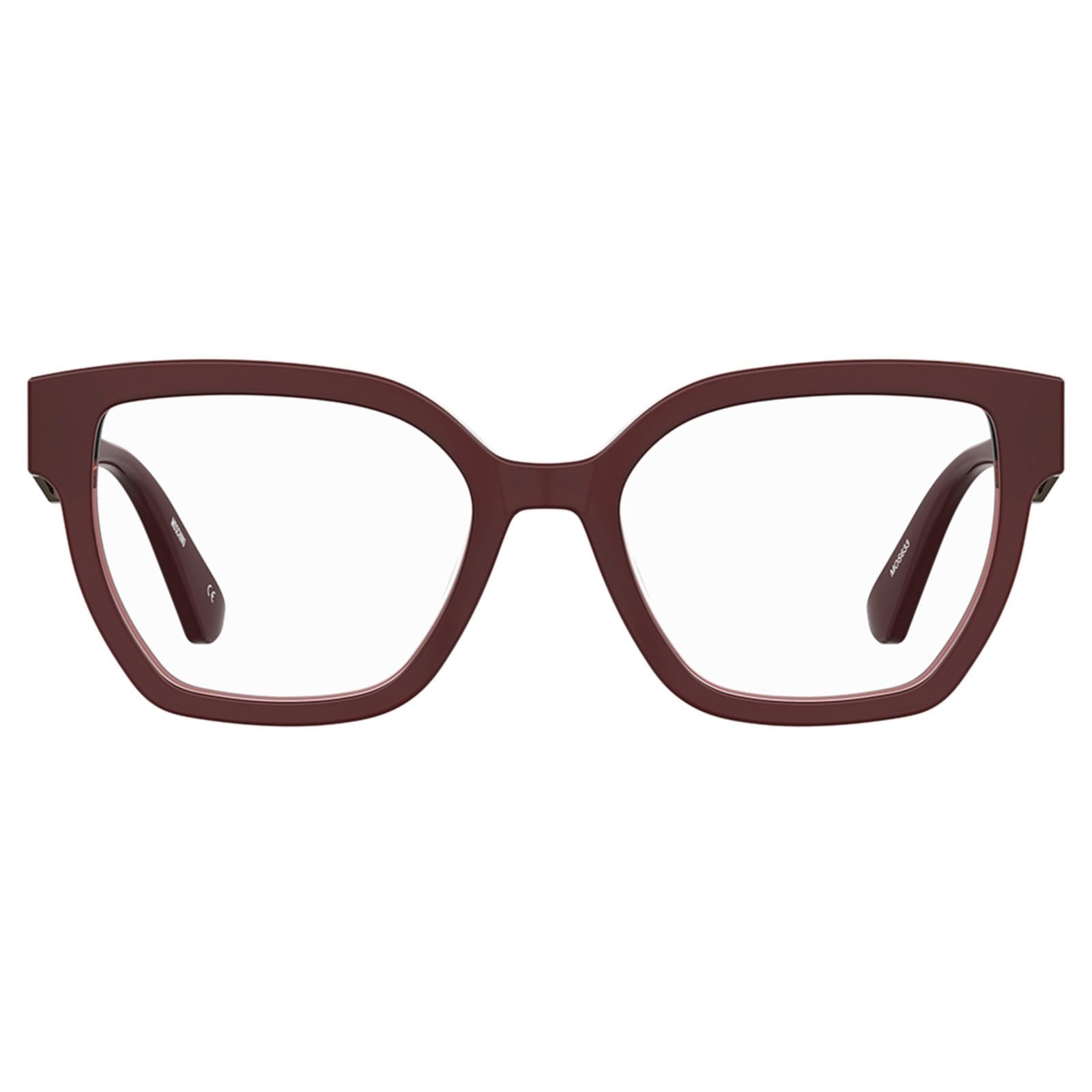 Vista 2 Armação de Óculos Moschino Mos633 LHF Burgundy Moschino vermelho