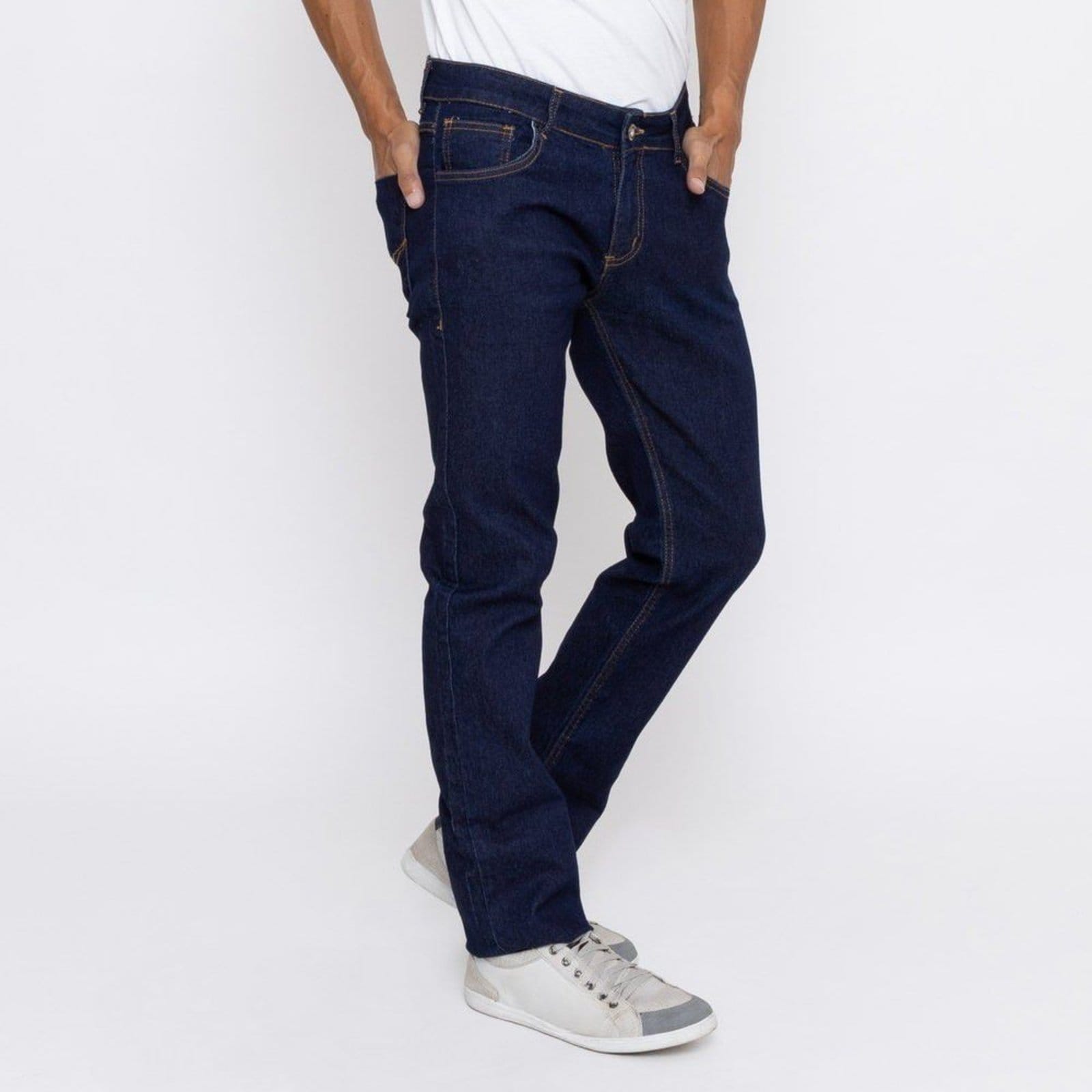 Vista 2 Calça Jeans Masculina Tradicional Amaciada Premium Unak Seoul Unak azul