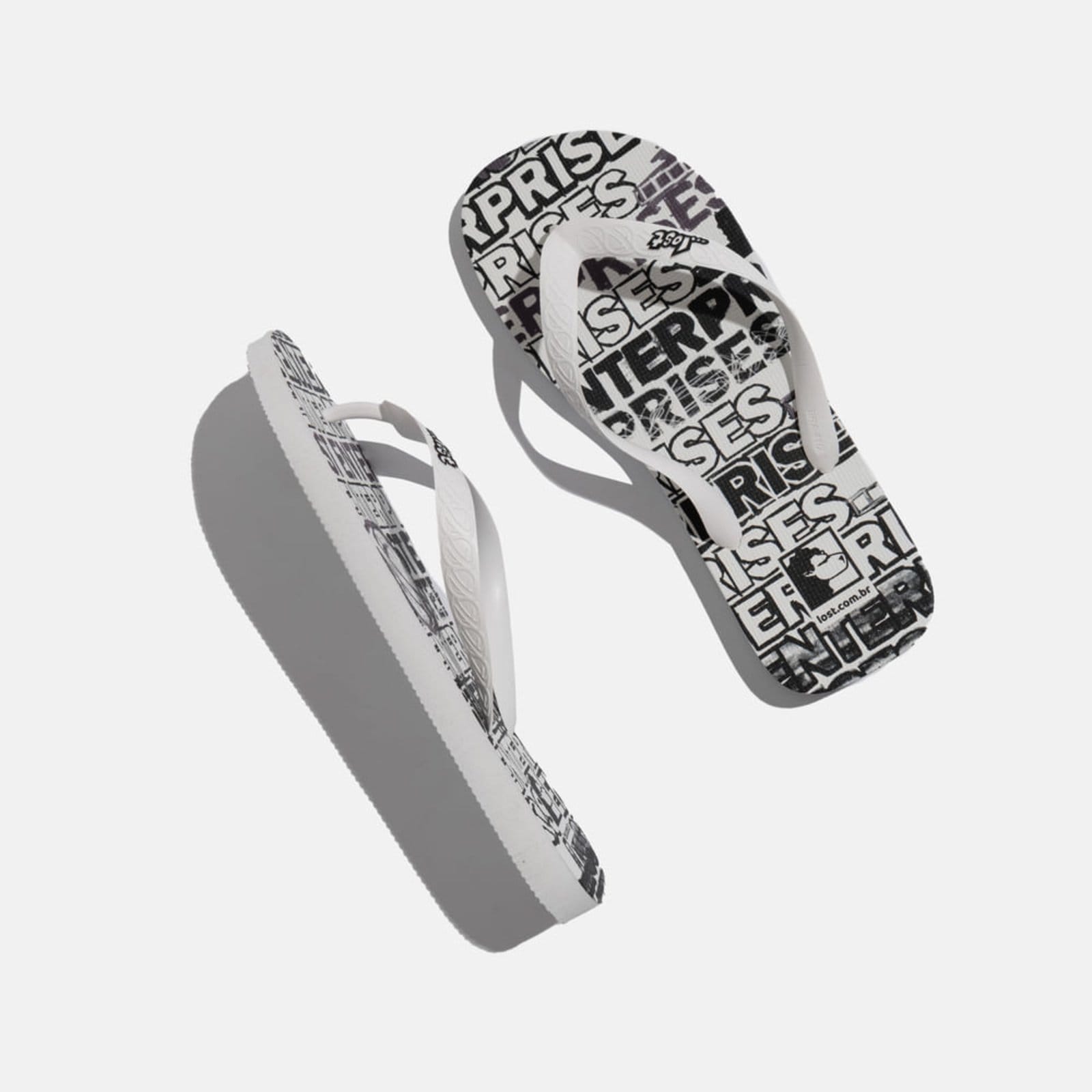 Vista 2 Chinelo Lost Masc Lost branco