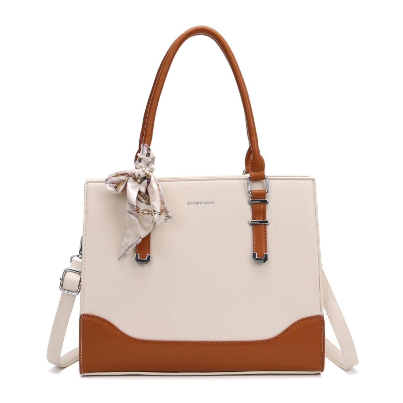 Bolsa De Ombro Couro Social Media Alça Transversal Moderna - Off White