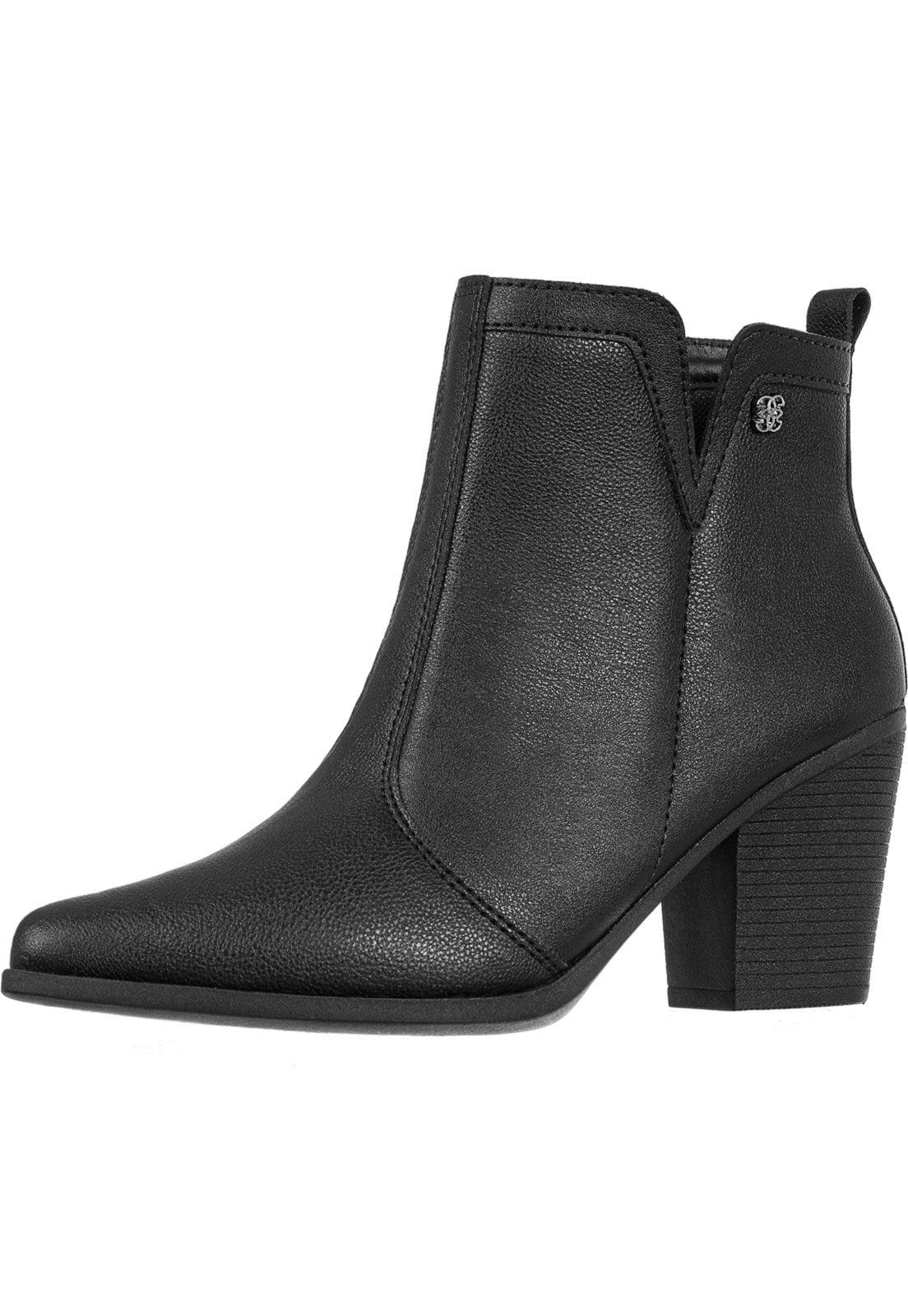 Bota Texana GiGiL Western Bico Fino Salto Alto Cano Curto Detalhe lateral