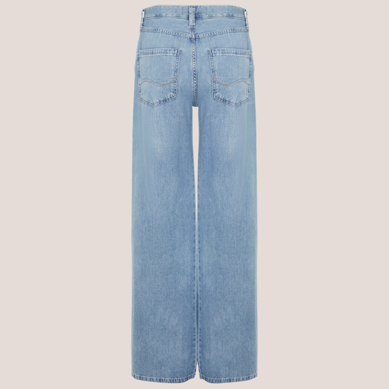 Vista 2 Calça Jeans Dudalina Wide Led Mid Pr26 Feminino Dudalina azul