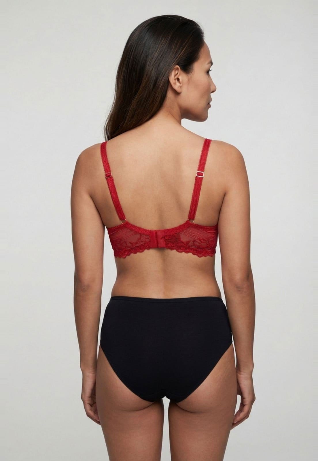 Sutiã Feminino Hope Meia Taça Sem Bojo Renda Vermelha - 2