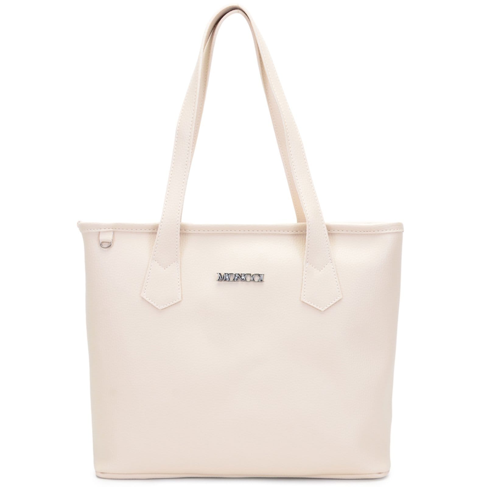 Bolsa feminina Moncci Saco Fechamento De Zíper Marfim