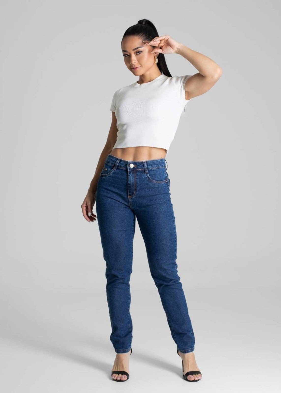 Vista 2 Calça Jeans Sawary Push Up - 280790 Sawary azul