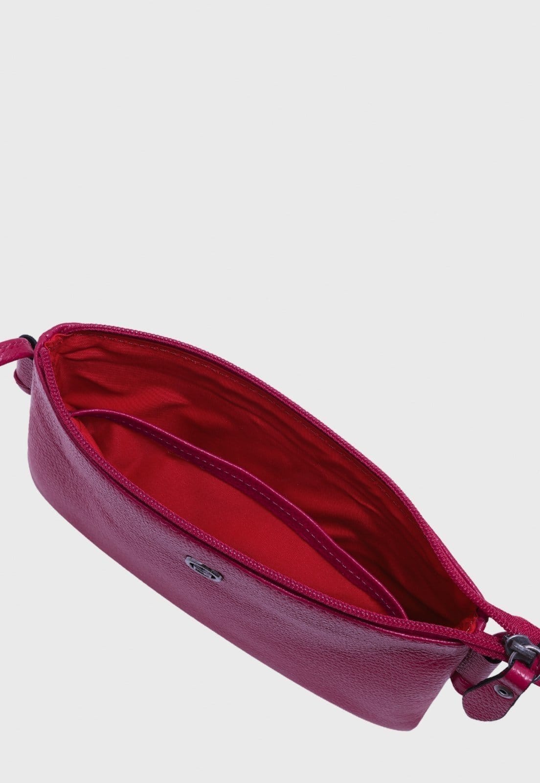 Vista 2 Bolsa Transversal de Couro Mariart Onix Magenta Mariart rosa magenta