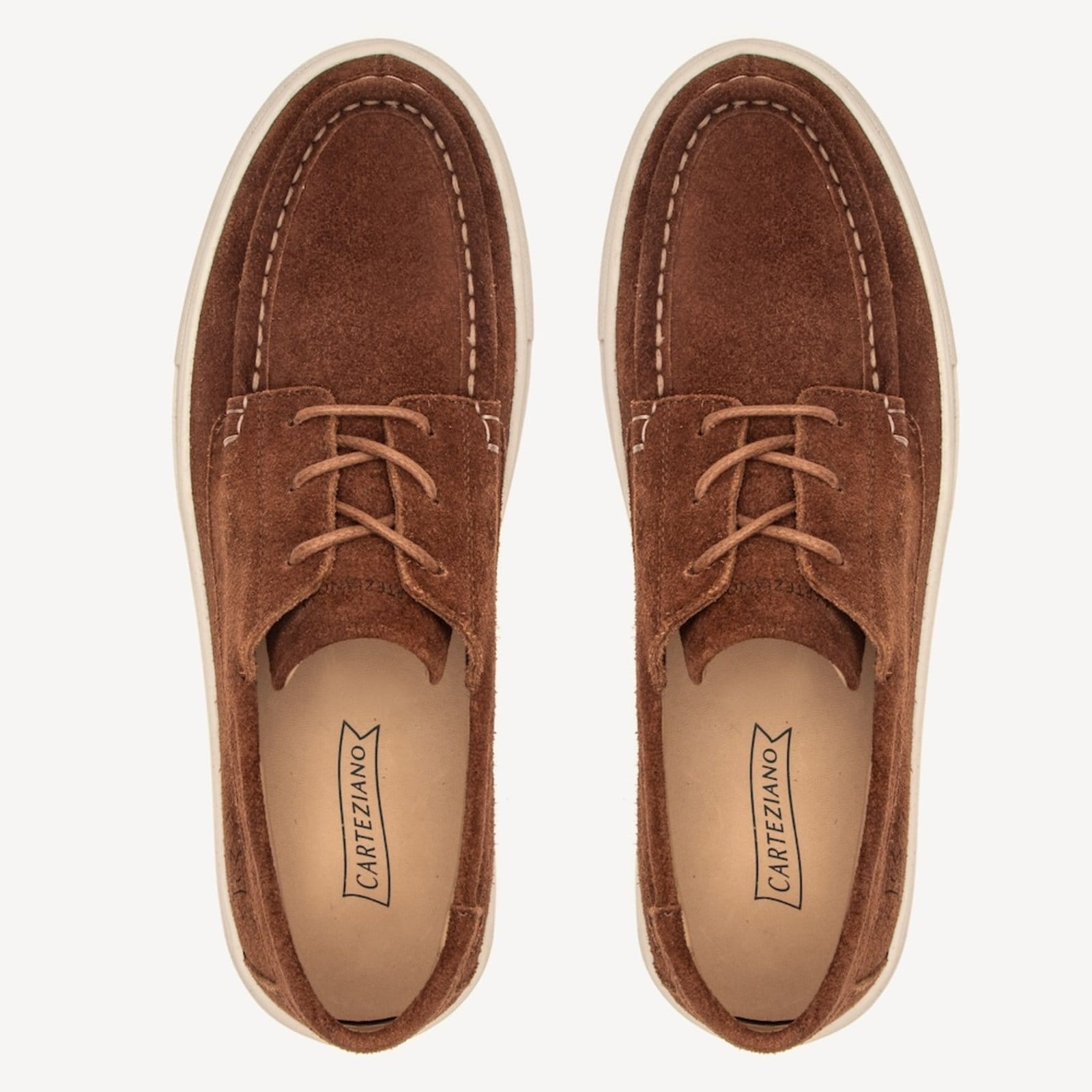 Vista 2 Dockside Masculino em Couro Mero Camel Carteziano caramelo