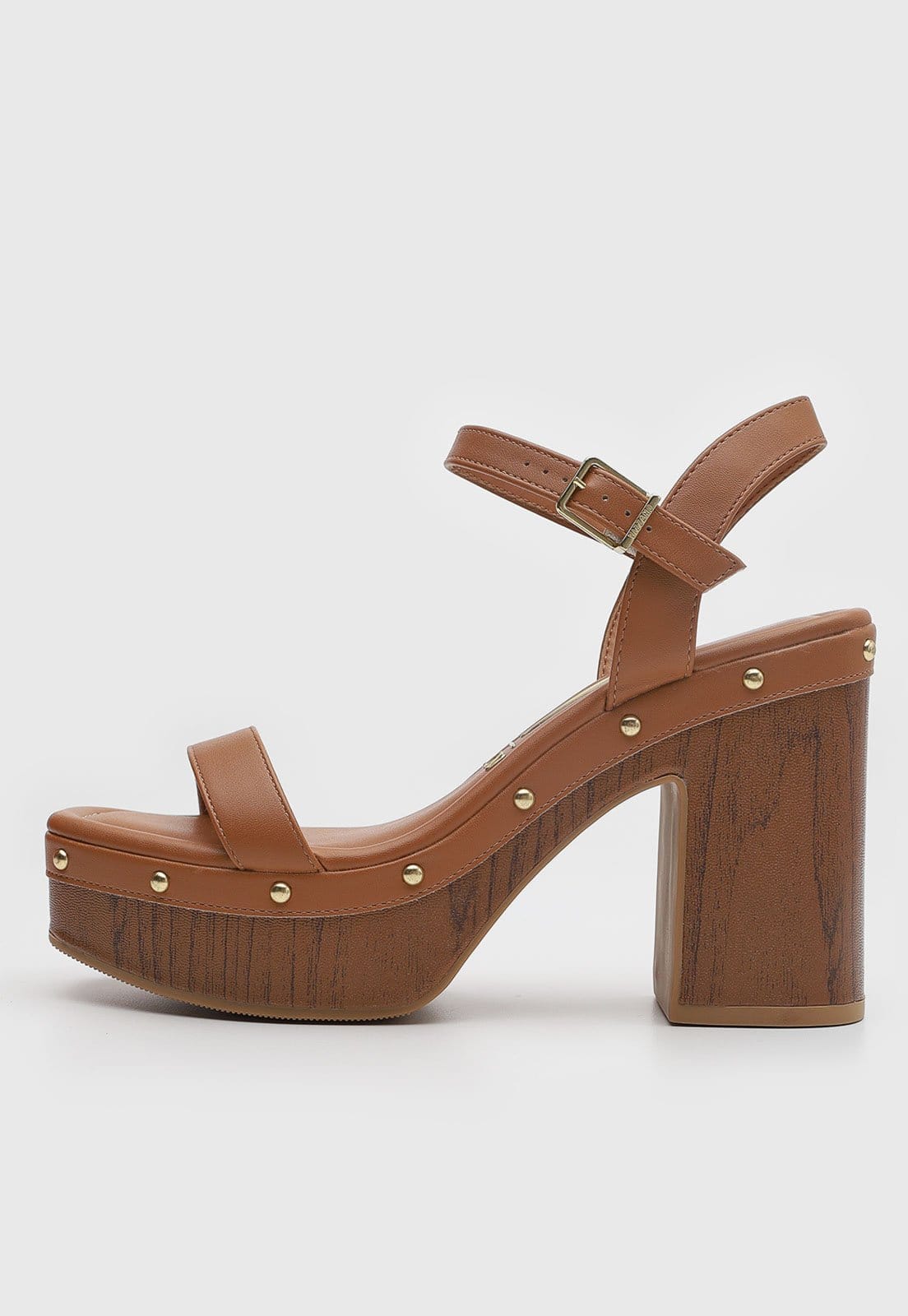 Sandália Feminina Vizzano Salto Bloco Tachas