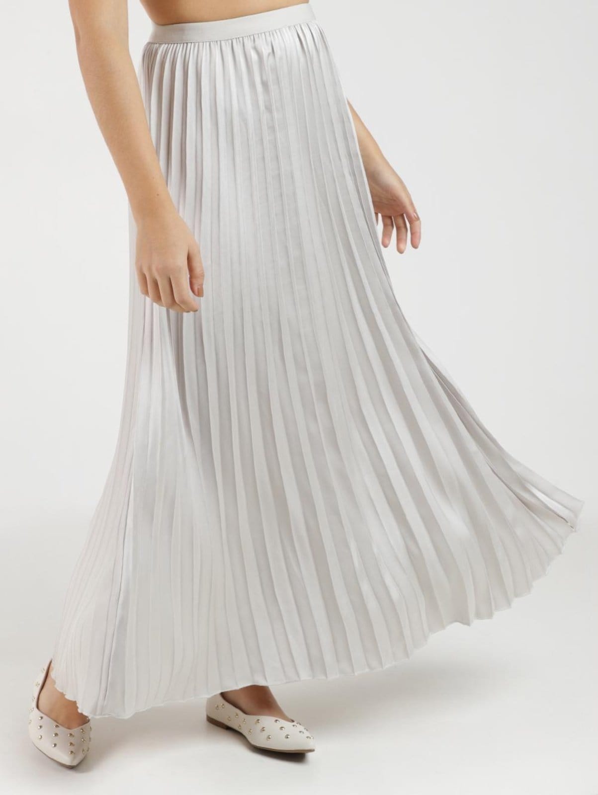 Vista principal Saia Midi Autentique Feminina GELO Autentique branco