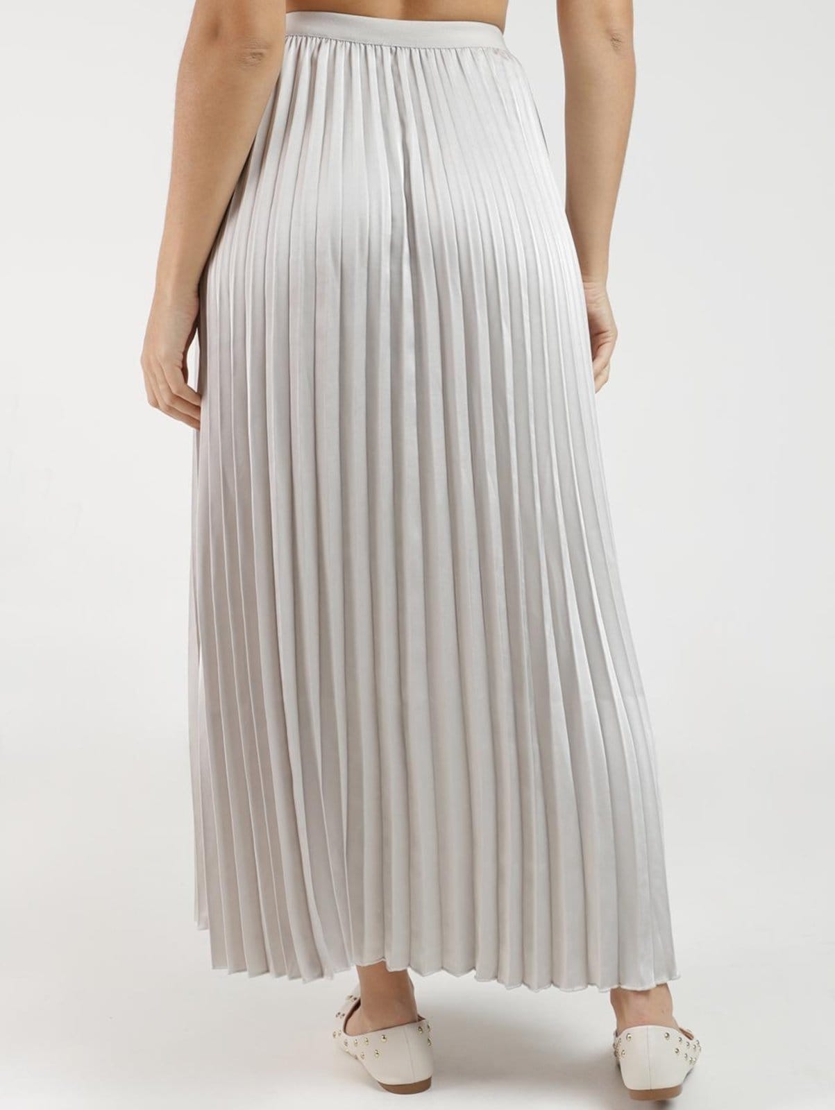 Vista 2 Saia Midi Autentique Feminina GELO Autentique branco