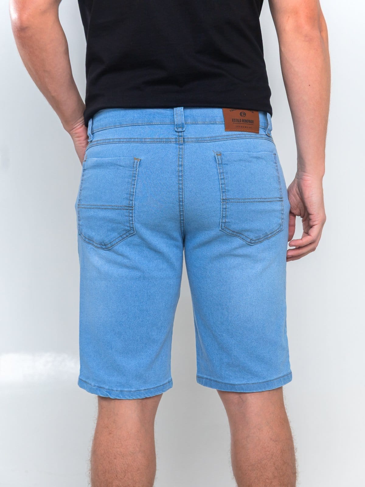 Vista 2 Bermuda Jeans 5 Estilos Delave Casual e Basica Confortavel 5 ESTILOS azul