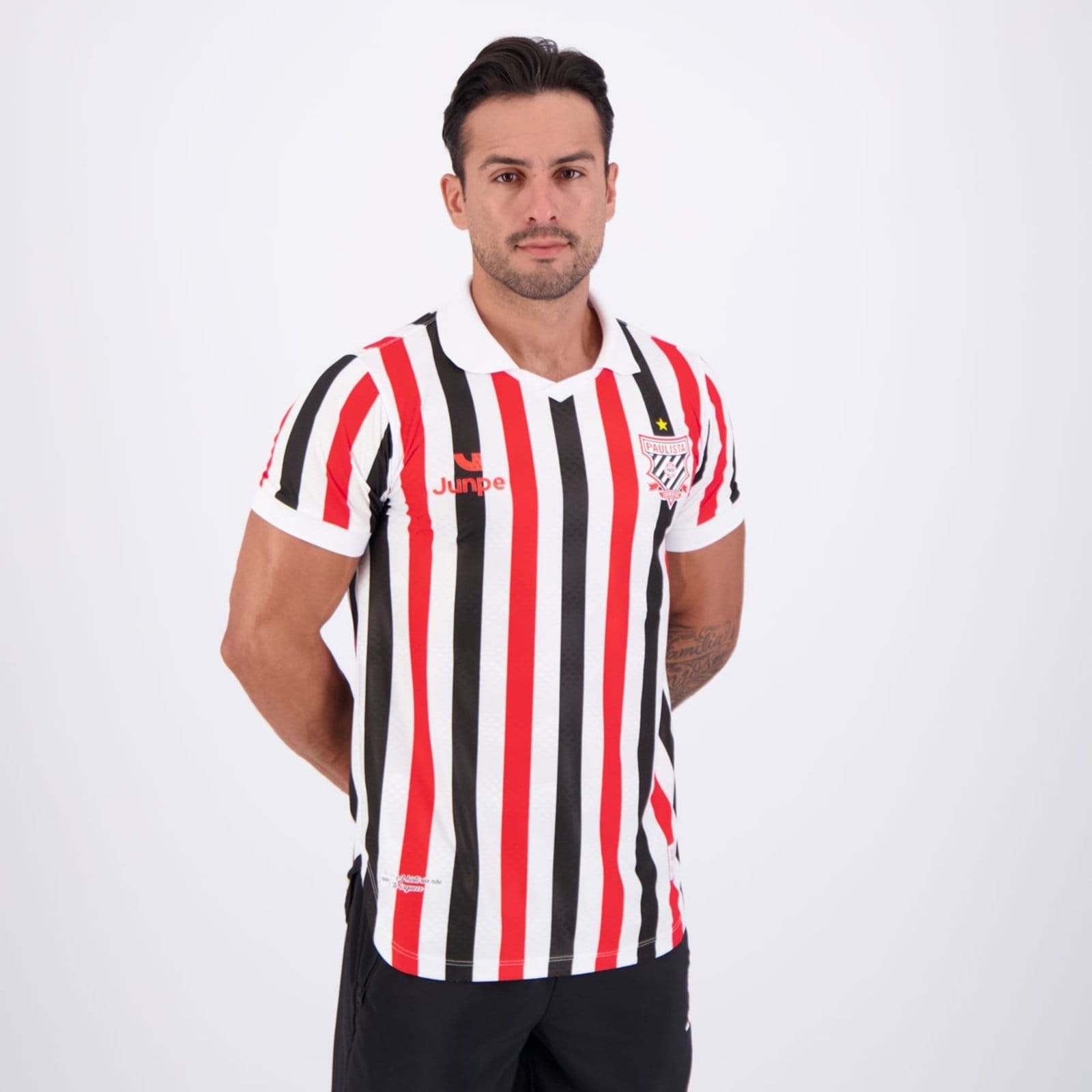 Vista 2 Camisa Junpe Paulista de Jundiaí I 2026 Junpe Sports branco