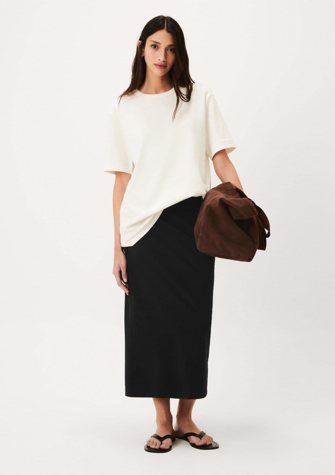 Saia Midi Em Malha Premium